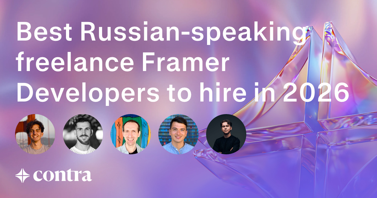 Russian-speaking Framer Website Development freelancers