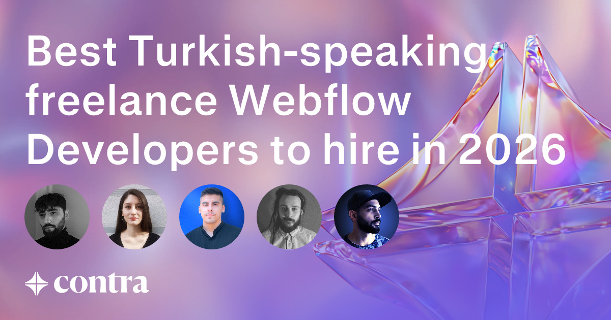 Turkish-speaking Webflow Development freelancers