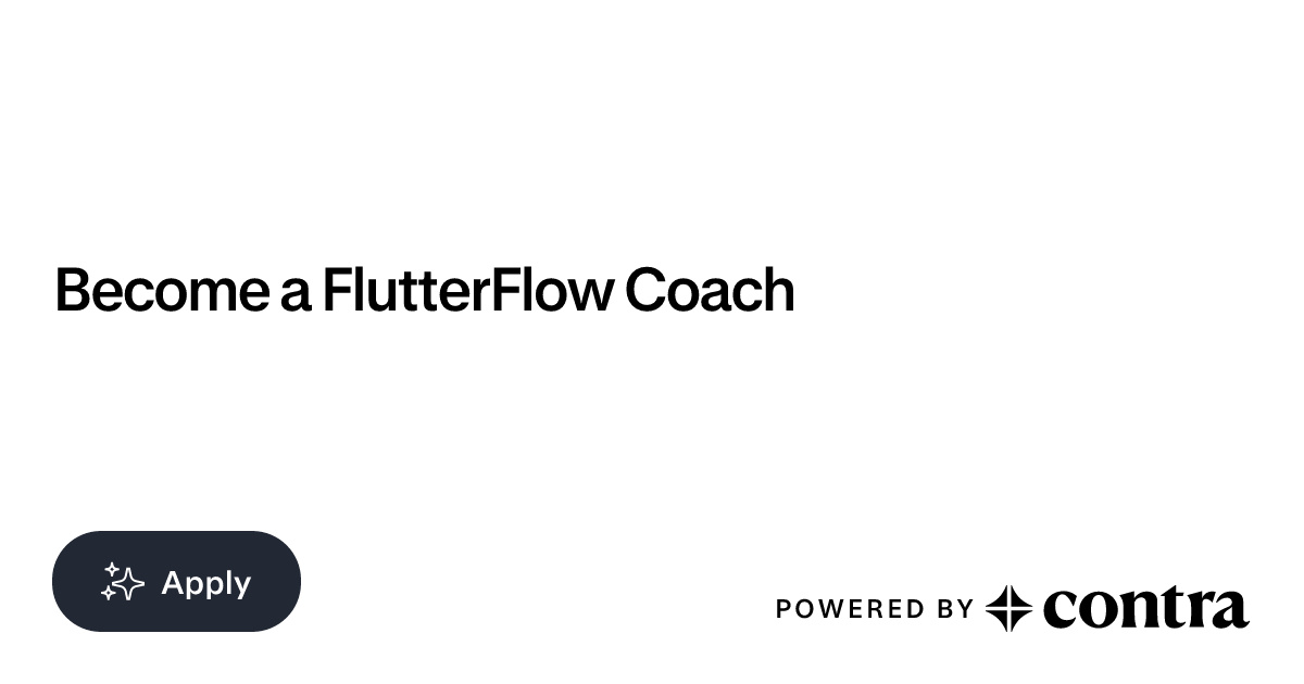 Become a FlutterFlow Coach