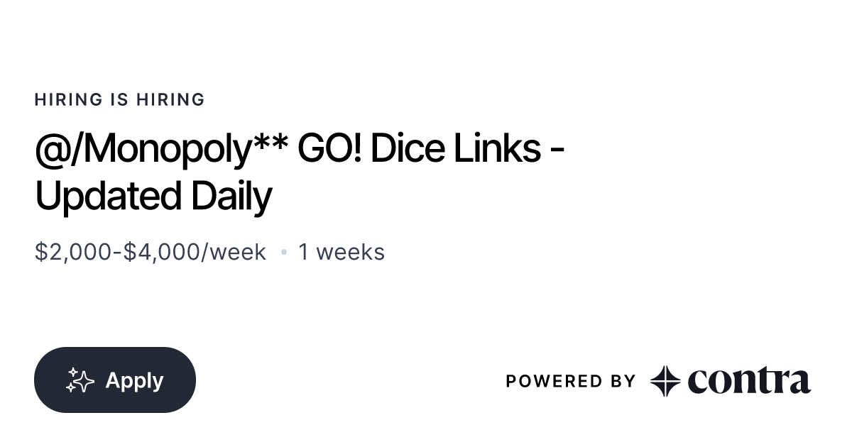 @/Monopoly** GO! Dice Links - Updated Daily