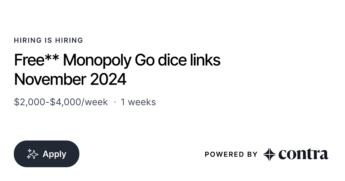 Free** Monopoly Go dice links November 2024