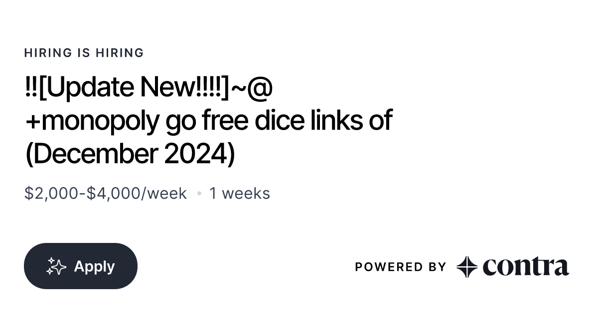 !![Update New!!!!]~@ +monopoly go free dice links of (December 2024)