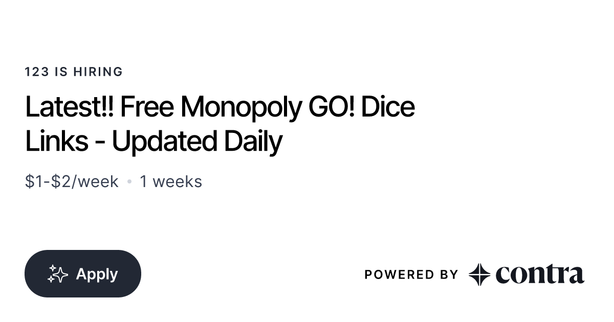 Latest!! Free Monopoly GO! Dice Links - Updated Daily