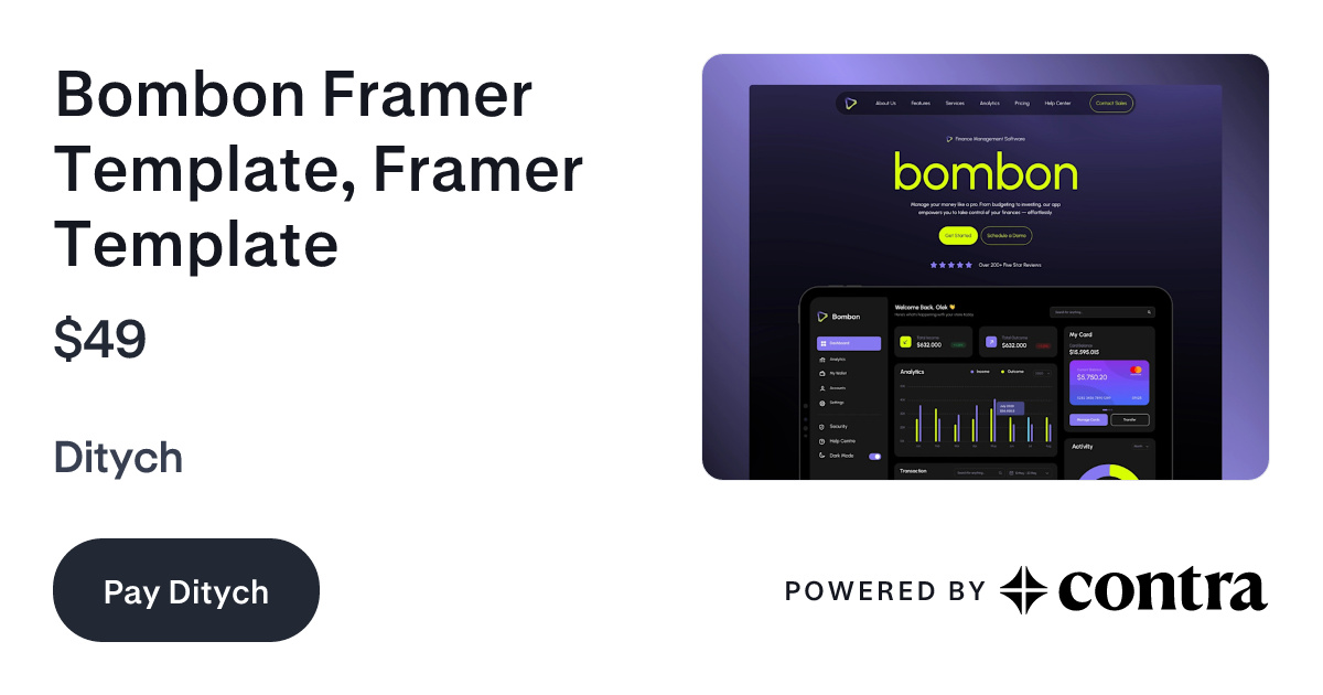 Bombon Framer Template (Framer Template) by Ditych