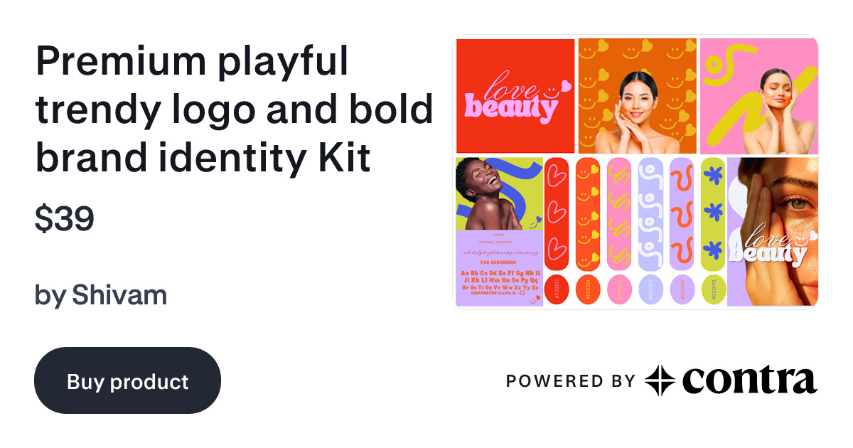 Premium playful trendy logo and bold brand identity Kit by Shivam ツ ...