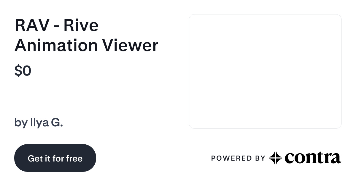 RAV - Rive Animation Viewer by Ilya G.