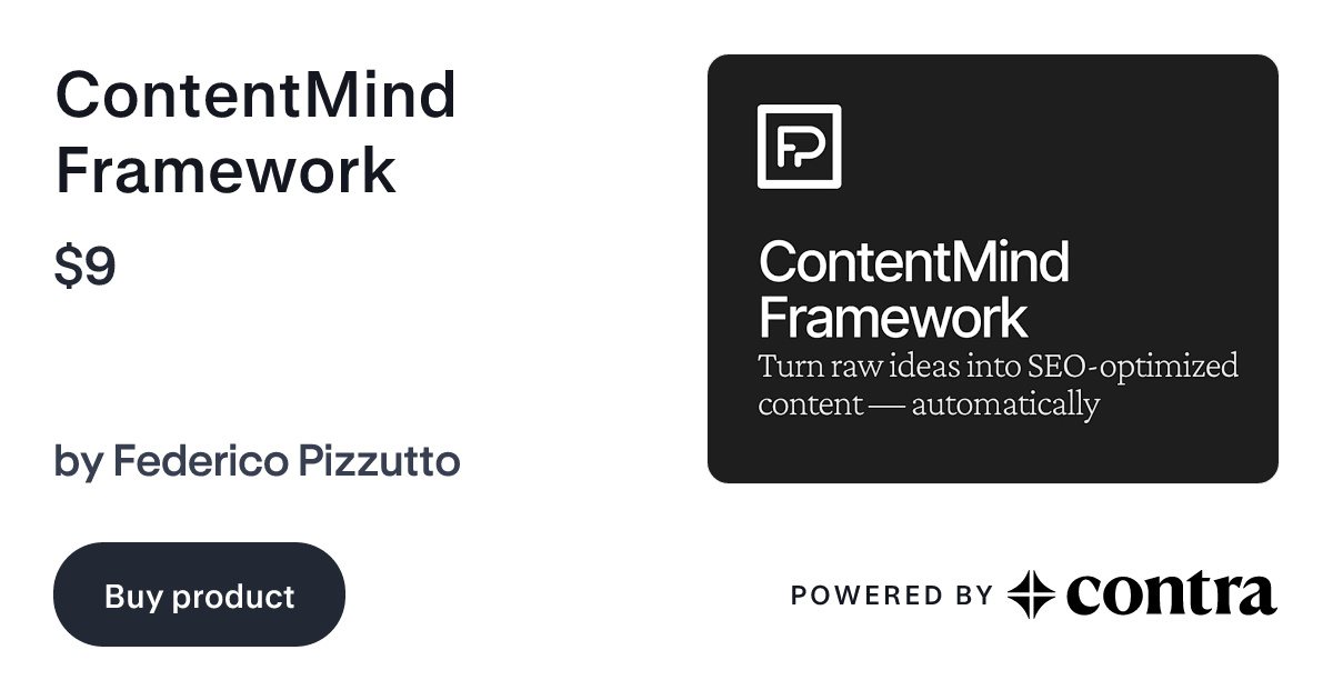 ContentMind Framework by Federico Pizzutto