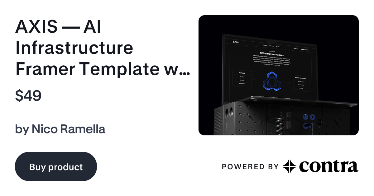 AXIS — AI Infrastructure Framer Template with Briefing View by Nico Ramella