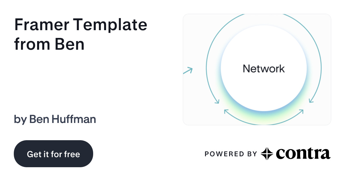 Framer Template from Ben by Ben Huffman
