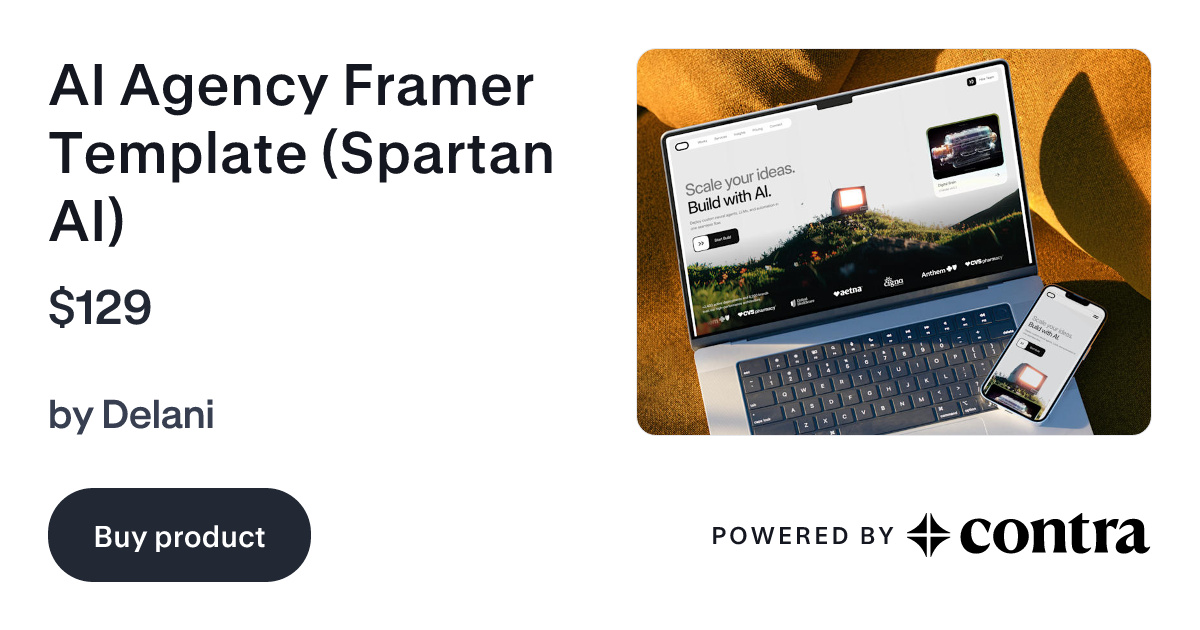 AI Agency Framer Template (Spartan AI) by Delani ⚡️