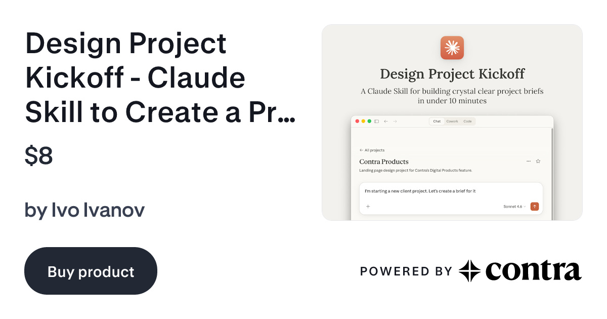Design Project Kickoff - Claude Skill to Create a Project Brief by Ivo ...