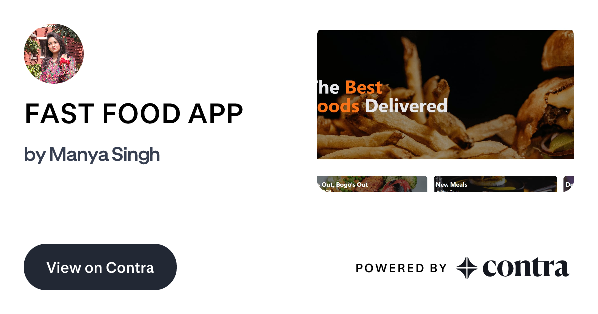 FAST FOOD APP by Manya Singh