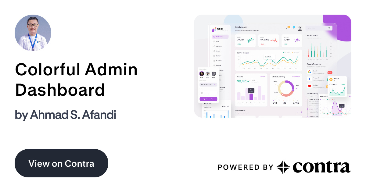 Colorful Admin Dashboard by Ahmad S. Afandi