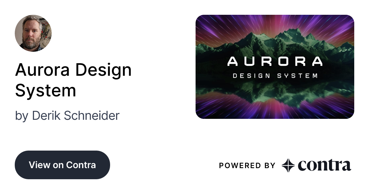 Aurora Design System by Derik Schneider