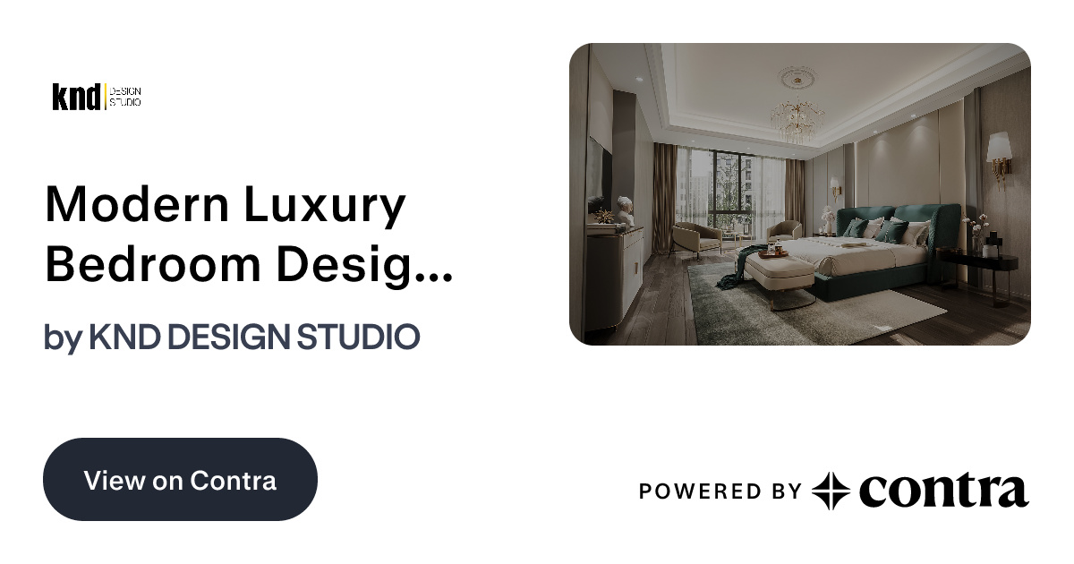 Modern Luxury Bedroom Design on Behance by KND DESIGN STUDIO