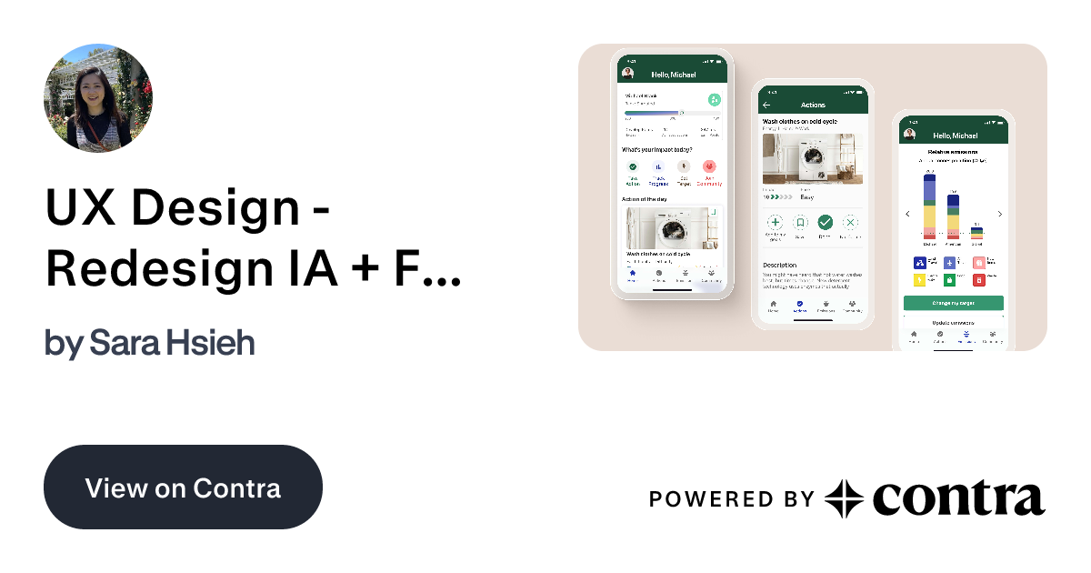 UX Design - Redesign IA + Feature on Mobile App by Sara Hsieh