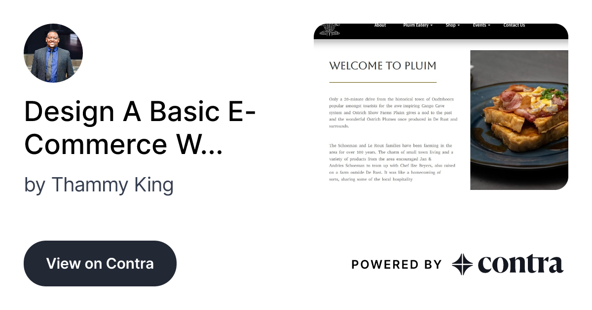 Design A Basic E-Commerce Website by Thammy King