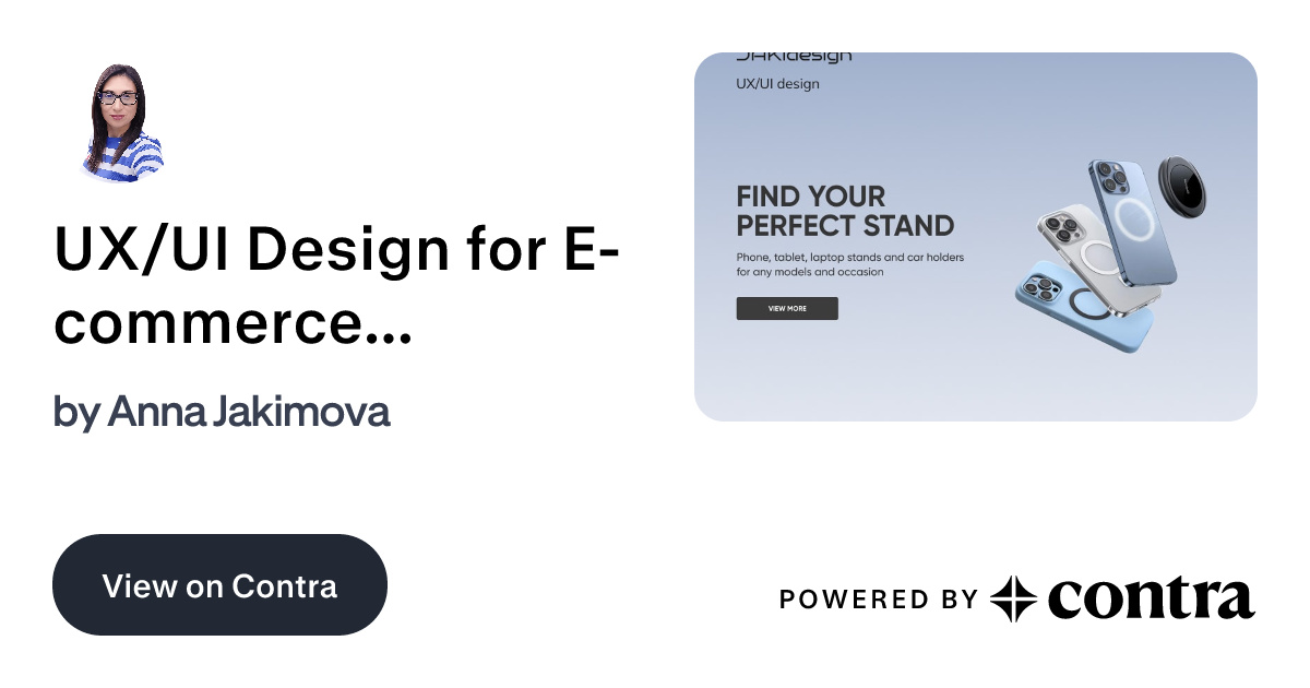 UX/UI Design for E-commerce Website by Anna Jakimova