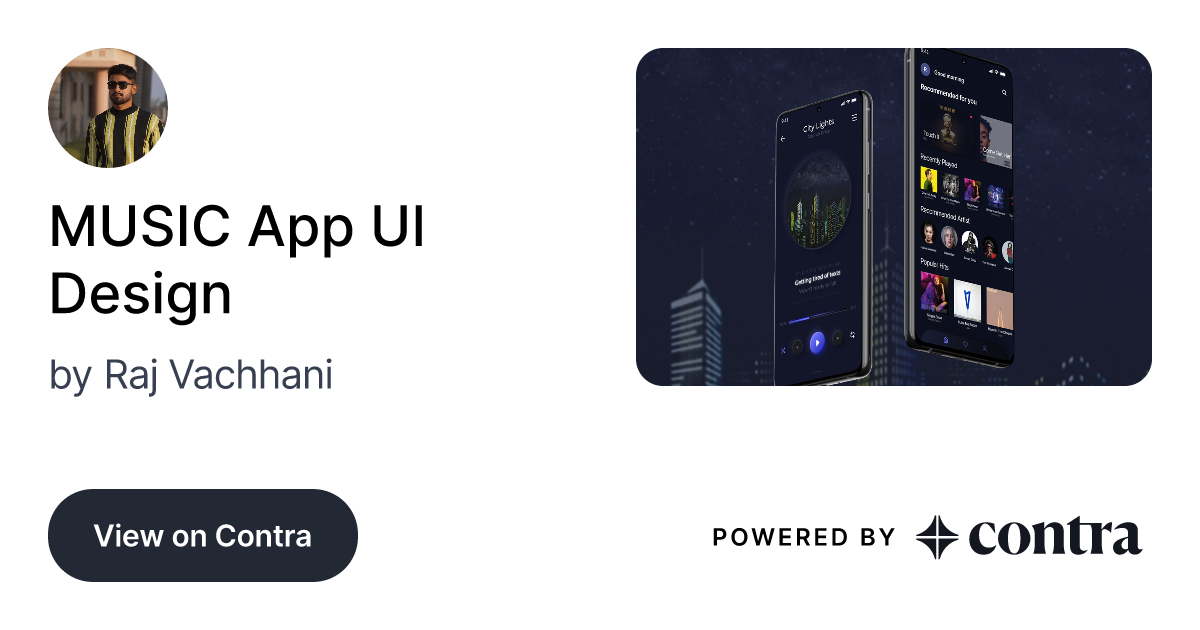 MUSIC App UI Design by Raj Vachhani
