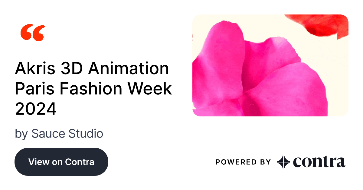 Akris 3D Animation Paris Fashion Week 2024 by Sauce Studio