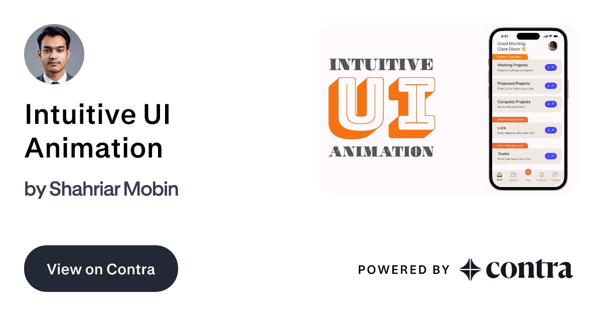 Intuitive UI Animation by Shahriar M