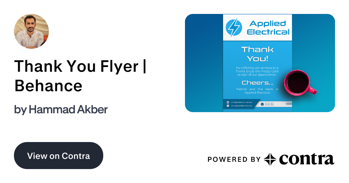 Thank You Flyer | Behance by Hammad Akber