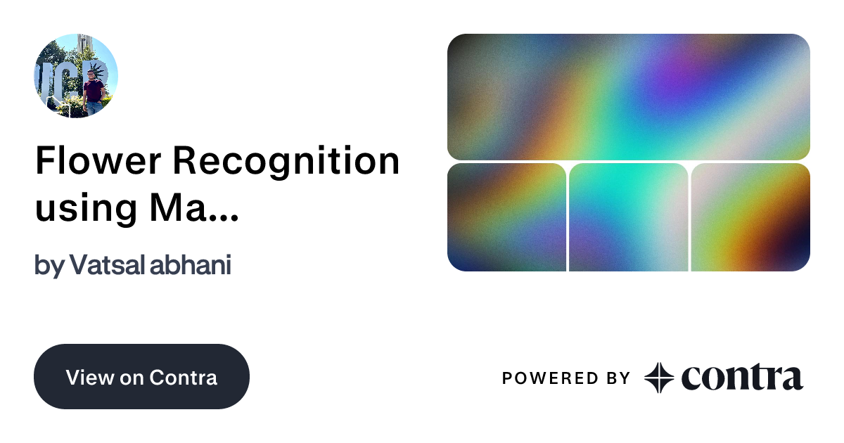Flower Recognition using Machine Learning by Vatsal abhani