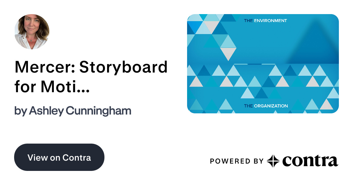Mercer: Storyboard for Motion Graphics Sequence by Ashley Cunningham