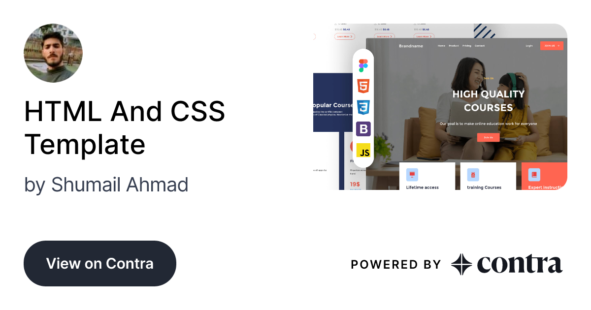 HTML And CSS Template by Shumail Ahmad