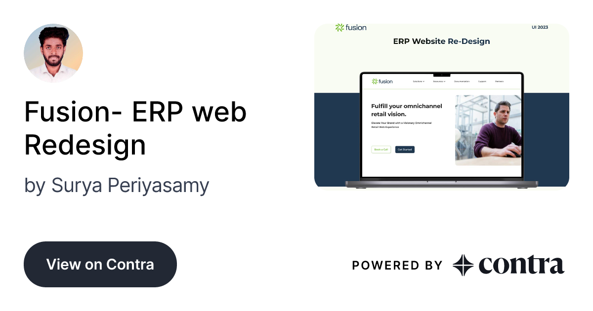 Fusion- ERP web Redesign by Surya Periyasamy