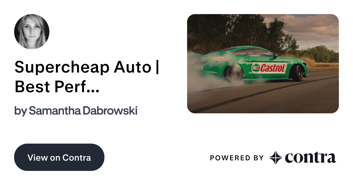 Supercheap Auto Best Performing Oils Campaign by Samantha Dabrowski