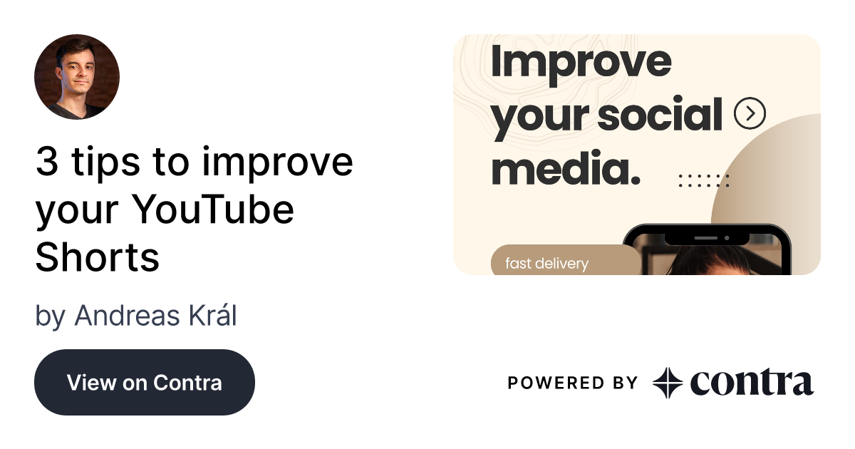 3 tips to improve your YouTube Shorts by Andreas Král