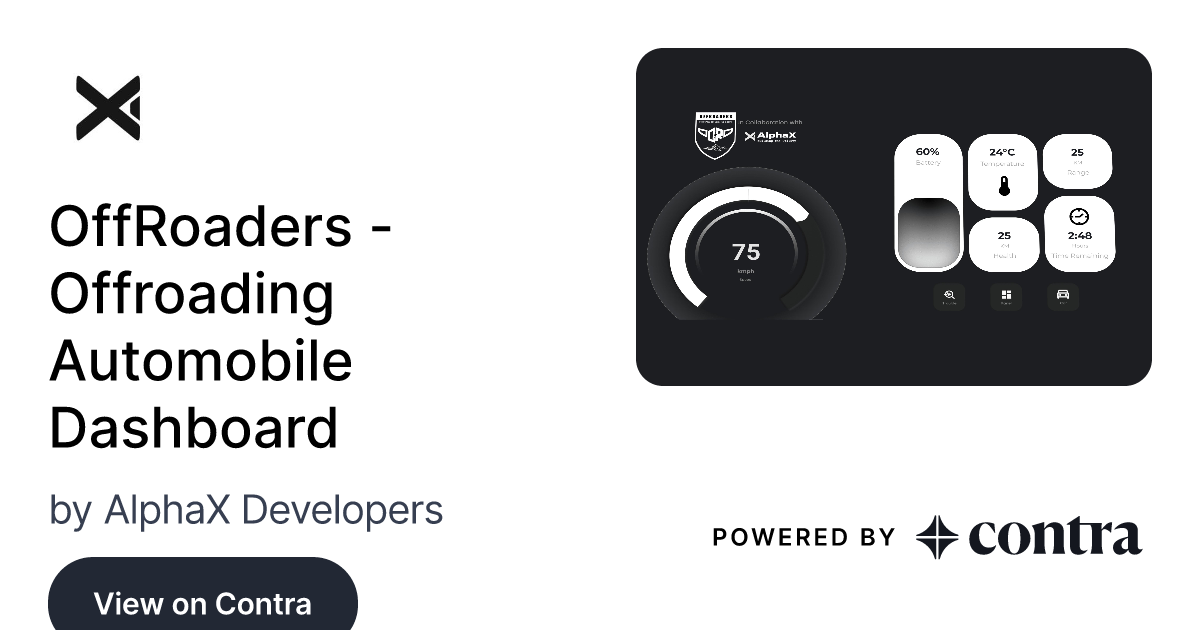 OffRoaders - Offroading Automobile Dashboard by AlphaX Developers
