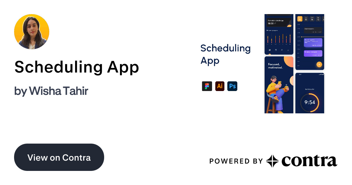 Scheduling App by Wisha Tahir