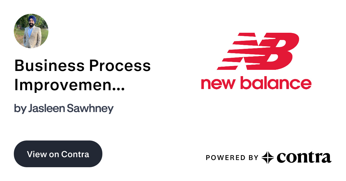Business Process Improvement at New Balance by Jasleen Sawhney