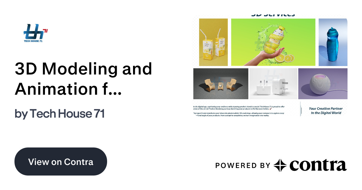 3D Modeling and Animation for Product Visualization by Tech House 71