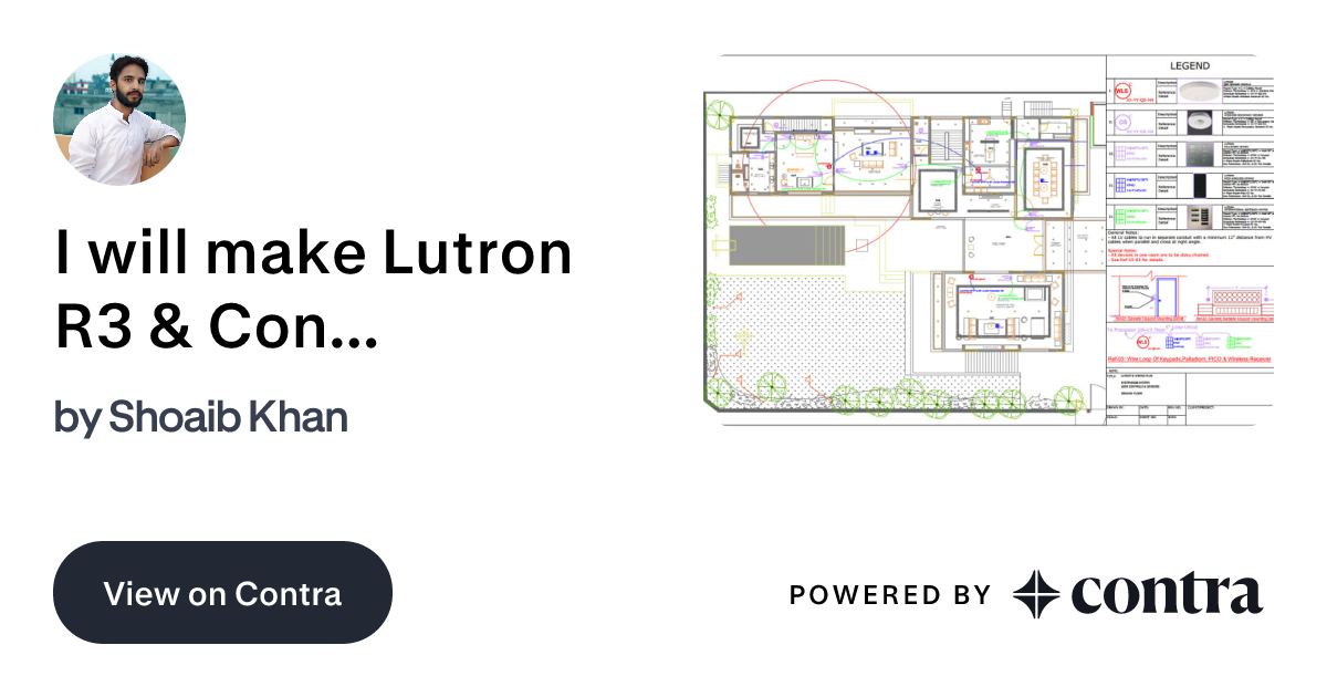 I will make Lutron R3 & Control4 Programming and Designing. by Shoaib Khan