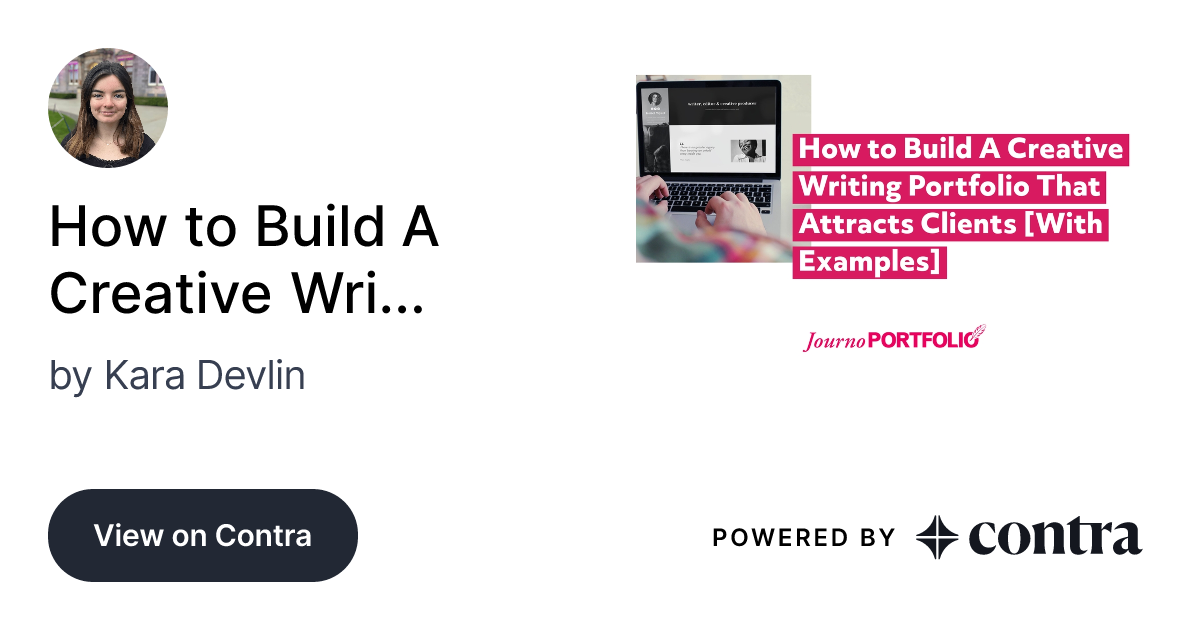How to Build A Creative Writing Portfolio That Attracts Clients… by ...