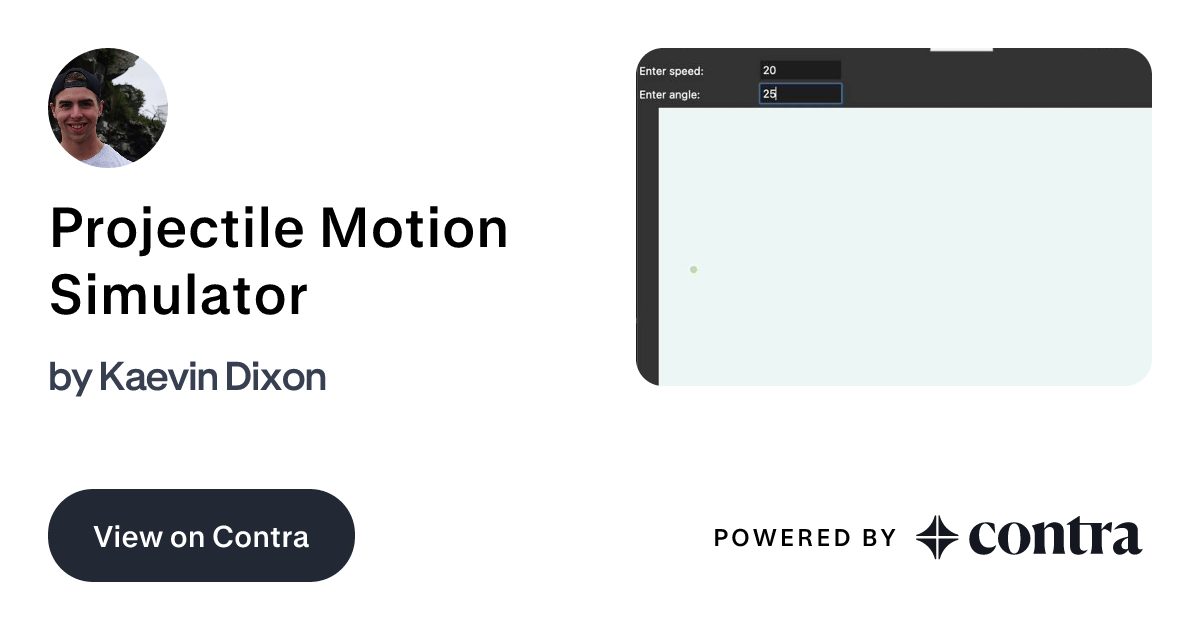 Projectile Motion Simulator by Kaevin Dixon