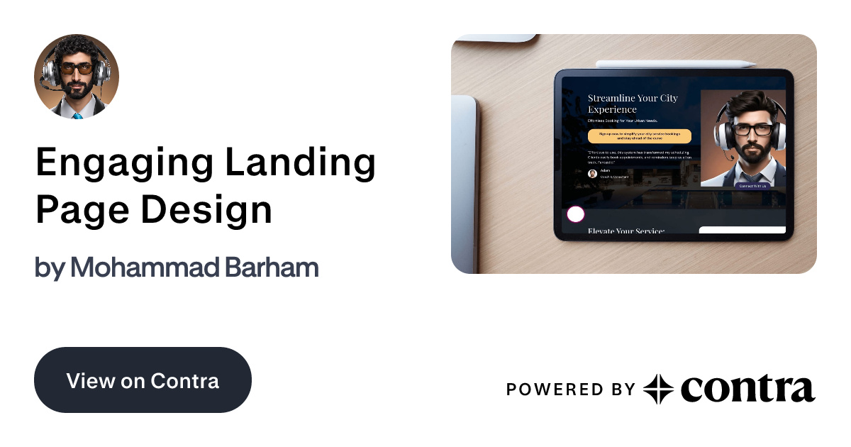 Engaging Landing Page Design by Mohammad Barham
