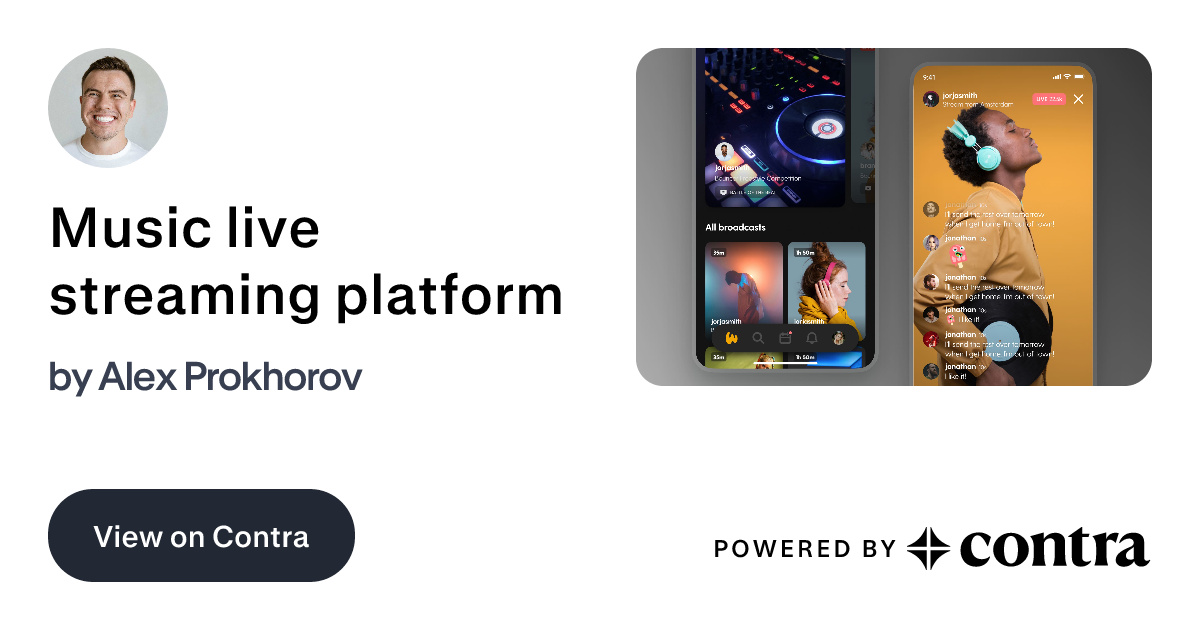 Music live streaming platform by Alex Prokhorov
