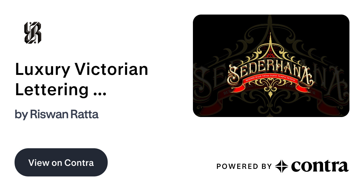 Luxury Victorian Lettering Logo :: Behance by Riswan Ratta