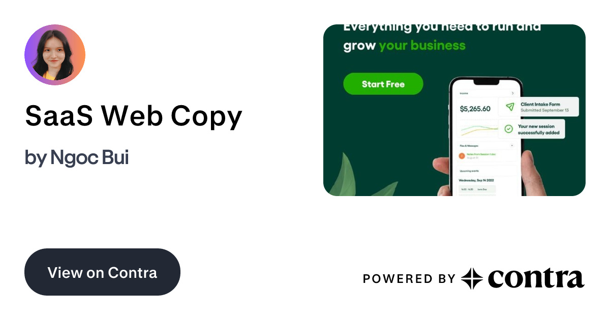 SaaS Web Copy by Ngoc Bui