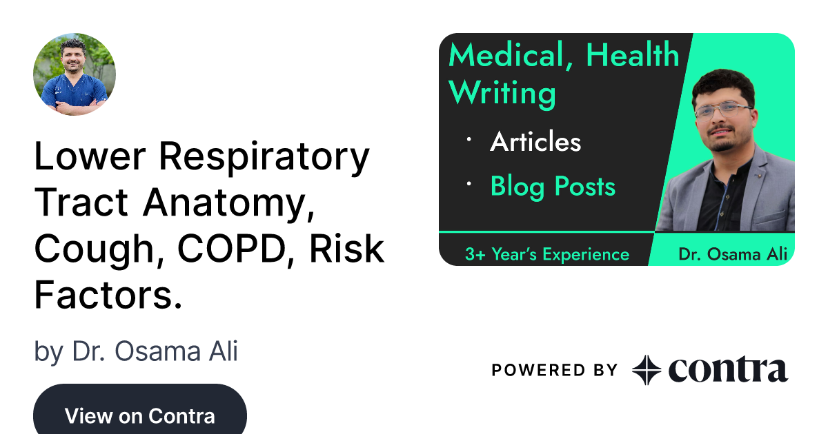 Lower Respiratory Tract Anatomy, Cough, COPD, Risk Factors. by Dr ...