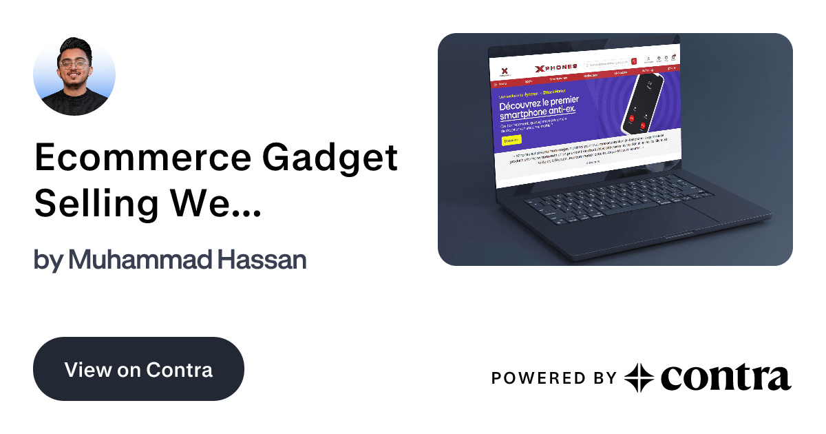 Ecommerce Gadget Selling Website by Muhammad Hassan