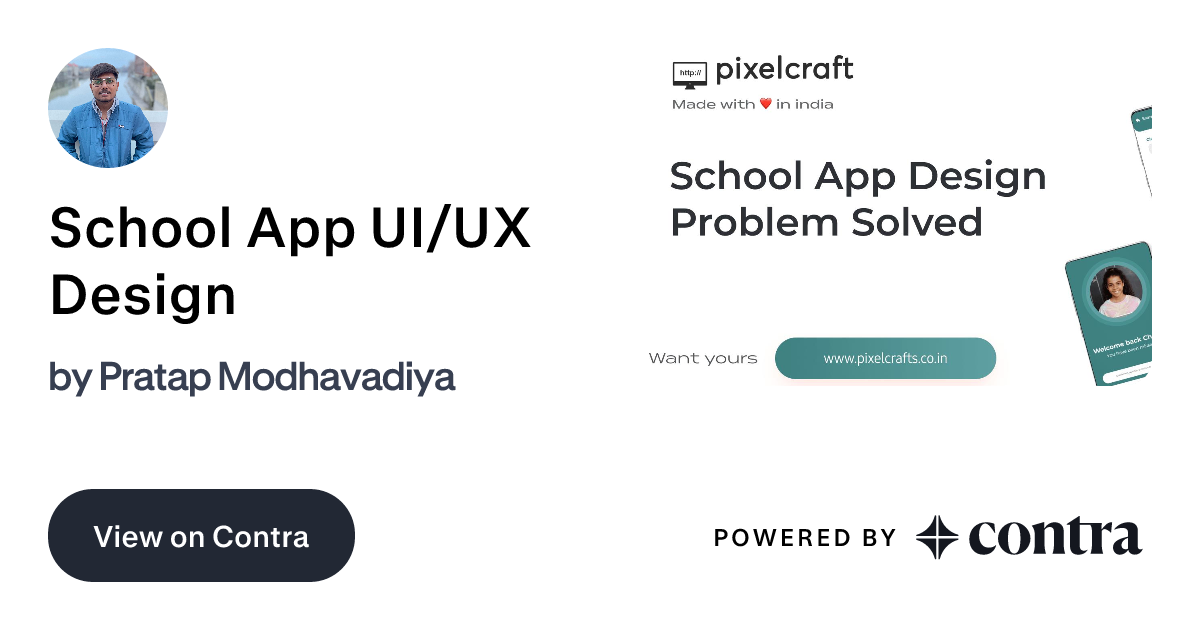 School App UI/UX Design by Pratap Modhavadiya