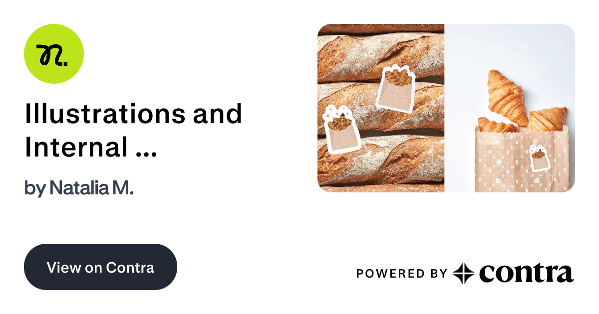 Illustrations and Internal Stickers for Bakery by Natalia Medviedieva
