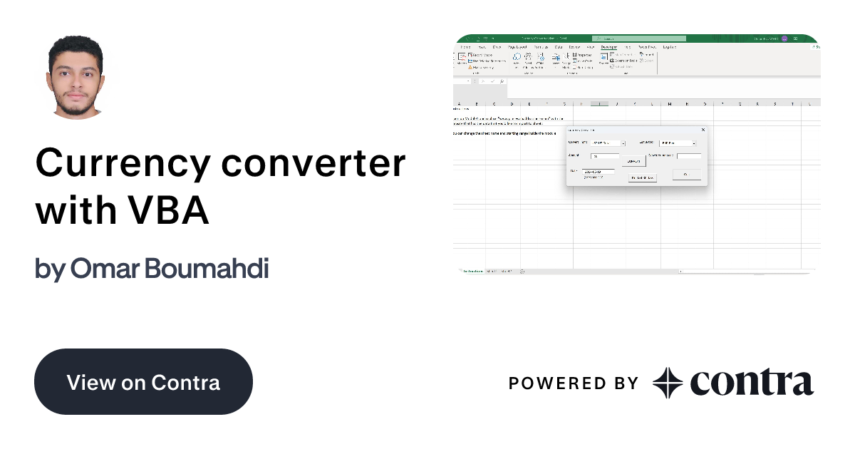 Currency converter with VBA by Omar Boumahdi