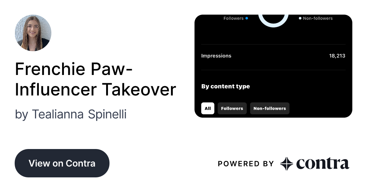 Frenchie Paw-Influencer Takeover by Tealianna Spinelli