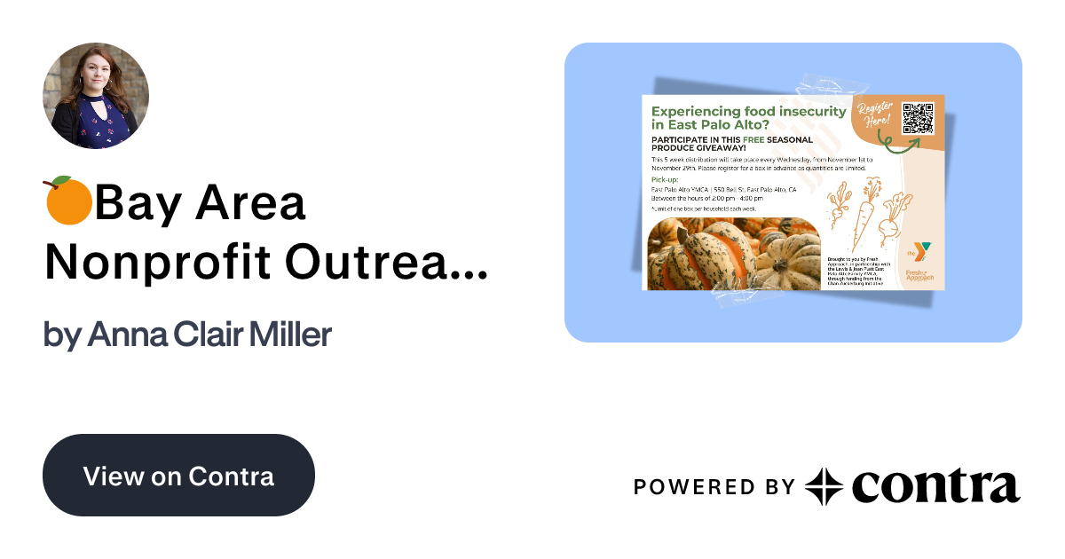 🍊Bay Area Nonprofit Outreach Materials Free Produce Giveaway! by Anna